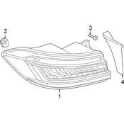 Audi Tail Light Bezel - Genuine Audi 4K8945253