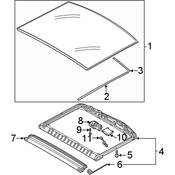 Audi Sunroof Cover - Genuine Audi 4K9877308A6PS