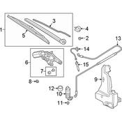 Audi Back Glass Wiper Arm Cap - Genuine Audi 4K9955205A