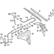 Audi Back Glass Wiper Arm - Genuine Audi 4K9955407B1P9