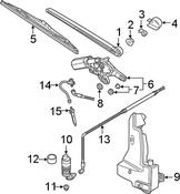 Audi Back Glass Wiper Arm - Genuine Audi 4KE9554071P9