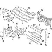 Audi Cowl Water Deflector - Genuine Audi 4KL819979C