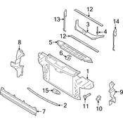 Audi Radiator Support Baffle - Genuine Audi 4L0121285