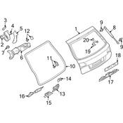 Audi Liftgate Latch Handle - Genuine Audi 4L08275743FZ