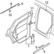Audi Door Window Belt Weather Strip - Genuine Audi 4L0839478