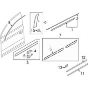 Audi Door Window Belt Weather Strip - Genuine Audi 4L0853283E2ZZ