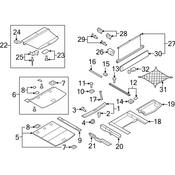 Audi Interior Quarter Panel Trim Panel Storage Compartment - Genuine Audi 4L0863527A4PK
