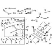Audi Sunroof Guide Jaw - Genuine Audi 4L0877049C