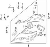 Audi Headlight Left (Q7) - Genuine Audi 4L0941003AJ