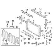 Audi Radiator Support Air Duct - Genuine Audi 4M0121286F