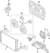 Audi Radiator Coolant Hose - Genuine Audi 4M0122101DP