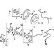Audi Disc Brake Caliper Bracket - Genuine Audi 4M0615426DSL7