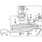 Audi Headlight Assembly - Genuine Audi 4M0941782