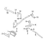 Audi HVAC Heater Hose - Genuine Audi 4M0819372BR