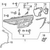 Audi Headlight Assembly - Genuine Audi 4M8941113