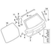 Audi Liftgate Trim Cover - Genuine Audi 4M0827229B
