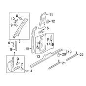Audi Door Trim Sill Plate Insert - Genuine Audi 4M0853376A9B9