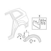 Audi Wheel Arch Molding Clip - Genuine Audi 4M0853909