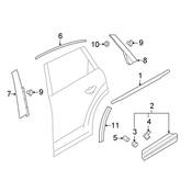 Audi Door Molding - Genuine Audi 4M0853969GGRU