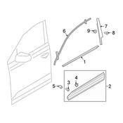 Audi Door Reveal Molding - Genuine Audi 4M0853986CT94