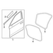 Audi Door Seal - Genuine Audi 80A831721C