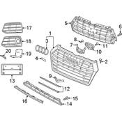 Audi Grille - Genuine Audi 80A853651JRP5