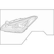 Audi Headlight Assembly - Genuine Audi 80A941773J