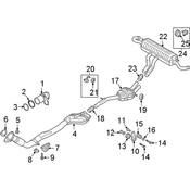 Audi Exhaust System Hanger Bracket - Genuine Audi 4M4253144D