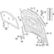 Audi Hood Safety Catch - Genuine Audi 4M8823185D