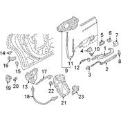 Audi Door Latch Cable - Genuine Audi 4M8837099