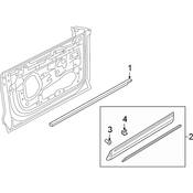 Audi Door Molding - Genuine Audi 4M8853960DGRU
