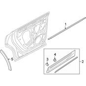 Audi Door Molding - Genuine Audi 4M8853970FGRU