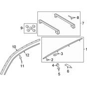 Audi Roof Drip Molding Seal - Genuine Audi 4M8854544B