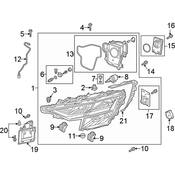 Audi Headlight Molding - Genuine Audi 4M8941192
