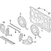 Audi Radiator Support Air Deflector - Genuine Audi 4N0121332AB