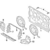 Audi Radiator Support Air Deflector - Genuine Audi 4N0121332F