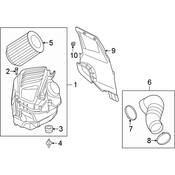 Audi Engine Air Intake Hose - Genuine Audi 4N0129510C