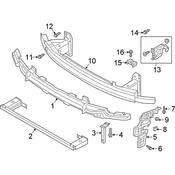 Audi Bumper Cover Reinforcement Bracket - Genuine Audi 4N0807351A
