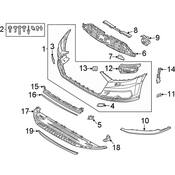 Audi Grille - Genuine Audi 4N0807697B3FZ