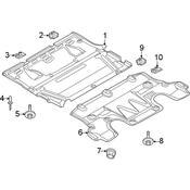Audi Radiator Support Splash Shield - Genuine Audi 4N0825236S