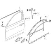 Audi Door Reveal Molding - Genuine Audi 4N0837644BT94