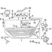Audi Headlight Bracket - Genuine Audi 4N0941454
