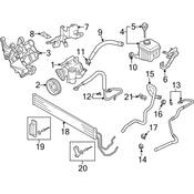 Audi Power Steering Return Hose - Genuine Audi 7L8422895E