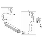 Audi Turbocharger Intercooler Tube Seal - Genuine Audi 80A145117
