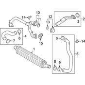 Audi Turbocharger Intercooler Pipe - Genuine Audi 80A145673T