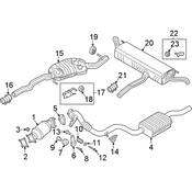 Audi Exhaust System Hanger Bracket - Genuine Audi 80A253144E
