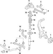 Audi Control Arm Bushing - Genuine Audi 80A407181