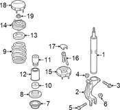 Audi Shock Absorber - Genuine Audi 80A413031AK