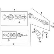 Audi CV Axle Assembly - Genuine Audi 80A501203H