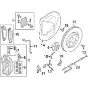Audi Brake Hydraulic Hose - Genuine Audi 80A611708C